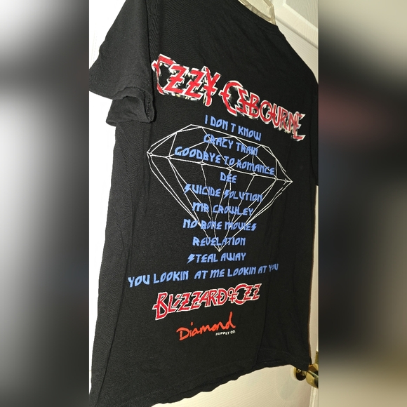 Ozzy Osbourne Diamond Supply Co Black T Shirt Size Medium Blizzard Ozz - Picture 5 of 12